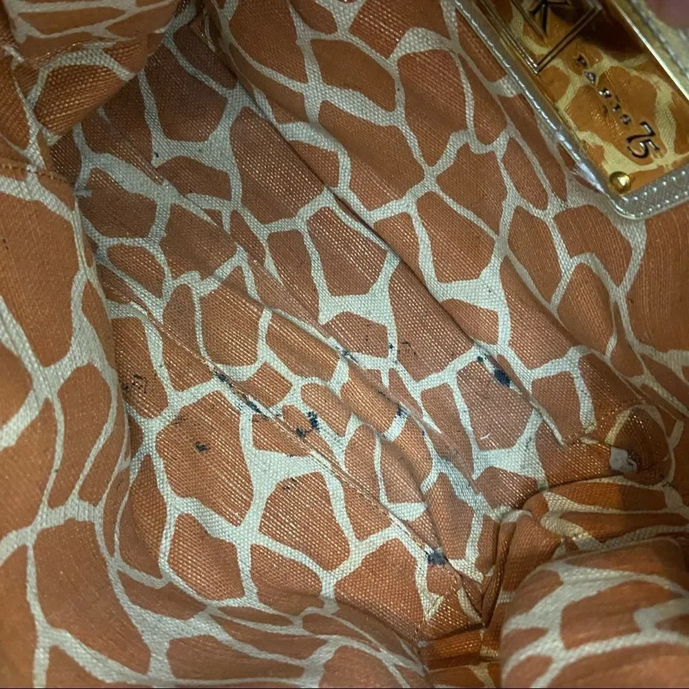 JPK Paris 75 Giraffe Print LE Bucket Canvas Tote Bag